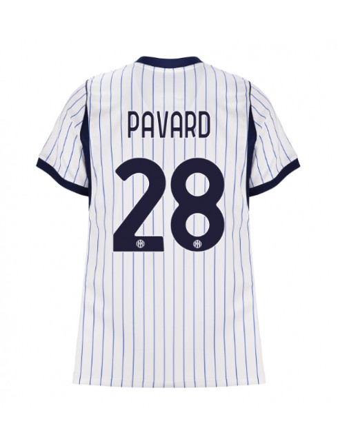 Ženski Nogometna dresi replika Inter Milan Benjamin Pavard #28 Gostujoči 2026-27 Kratek rokav Ženski Nogometna dresi replika Inter Milan Benjamin Pavard #28 Gostujoči 2026-27 Kratek rokav